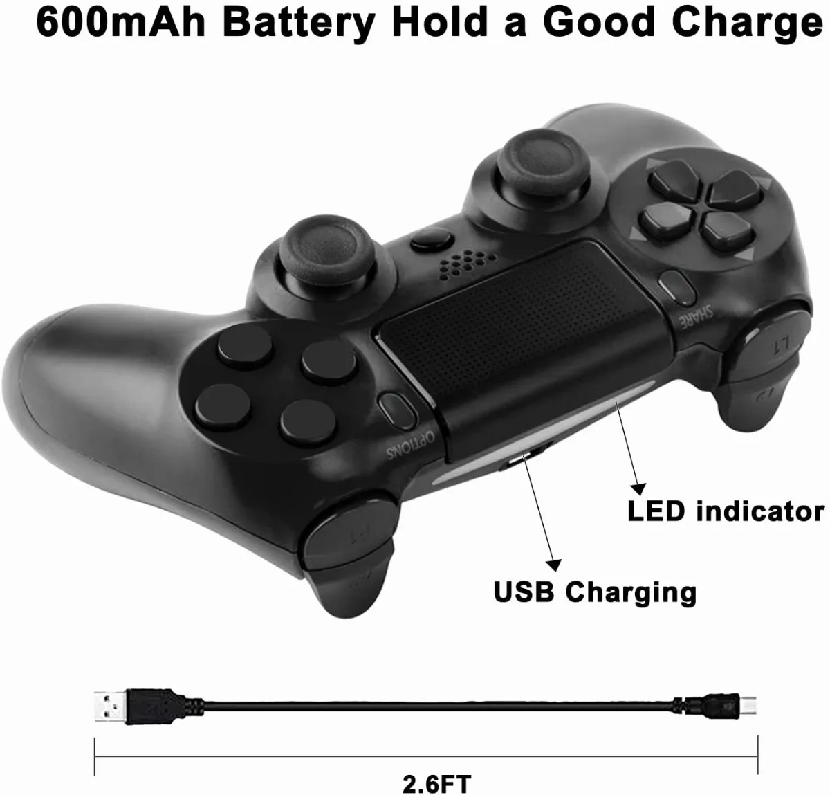 Joystick inalambrico con doble vibración PS4 - DualShock 4 - Imagen 3