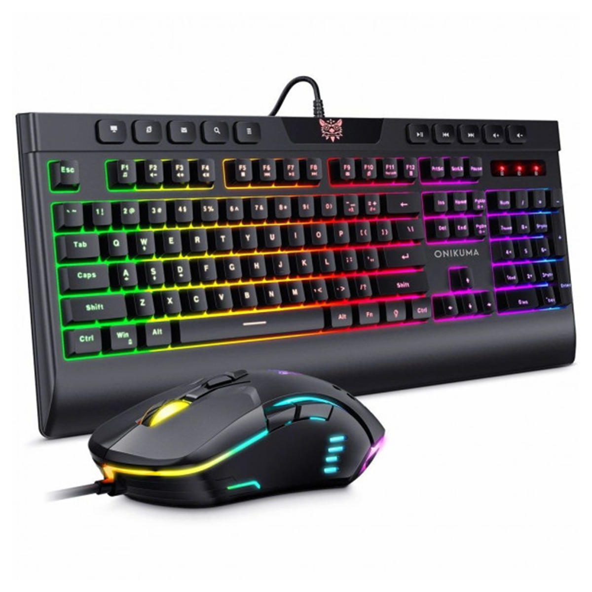Kit Teclado y Mouse Onikuma G21 CW902 con iluminación RGB.